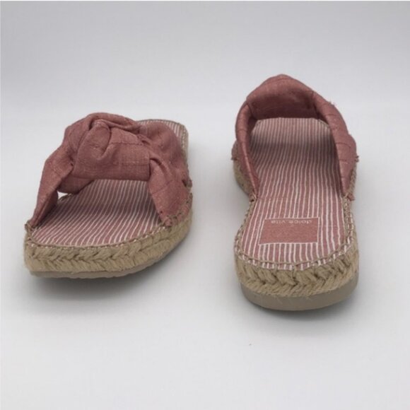 NWB Dolce Vita Benecia Knotted‎ Sandal in Blush Linen Size 6.5 - Picture 8 of 8